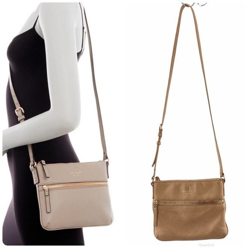 KATE SPADE NY Tan Leather Small Cobble Hill Tenley Crossbody Bag Purse Handbag