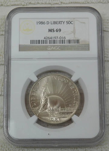 NGC MS 69 1986 d Statue of Liberty Commemorative Half Dollar