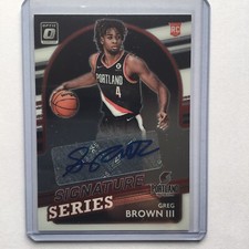 2021-22 PANINI DONRUSS OPTIC GREG BROWN III SIGNATURE SERIES AUTO BLAZERS PC
