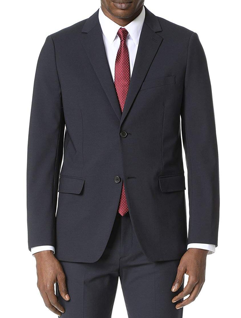 $1190 Theory Men's Blue Wool Plain Sport Coat Suit Jacket Size 46R