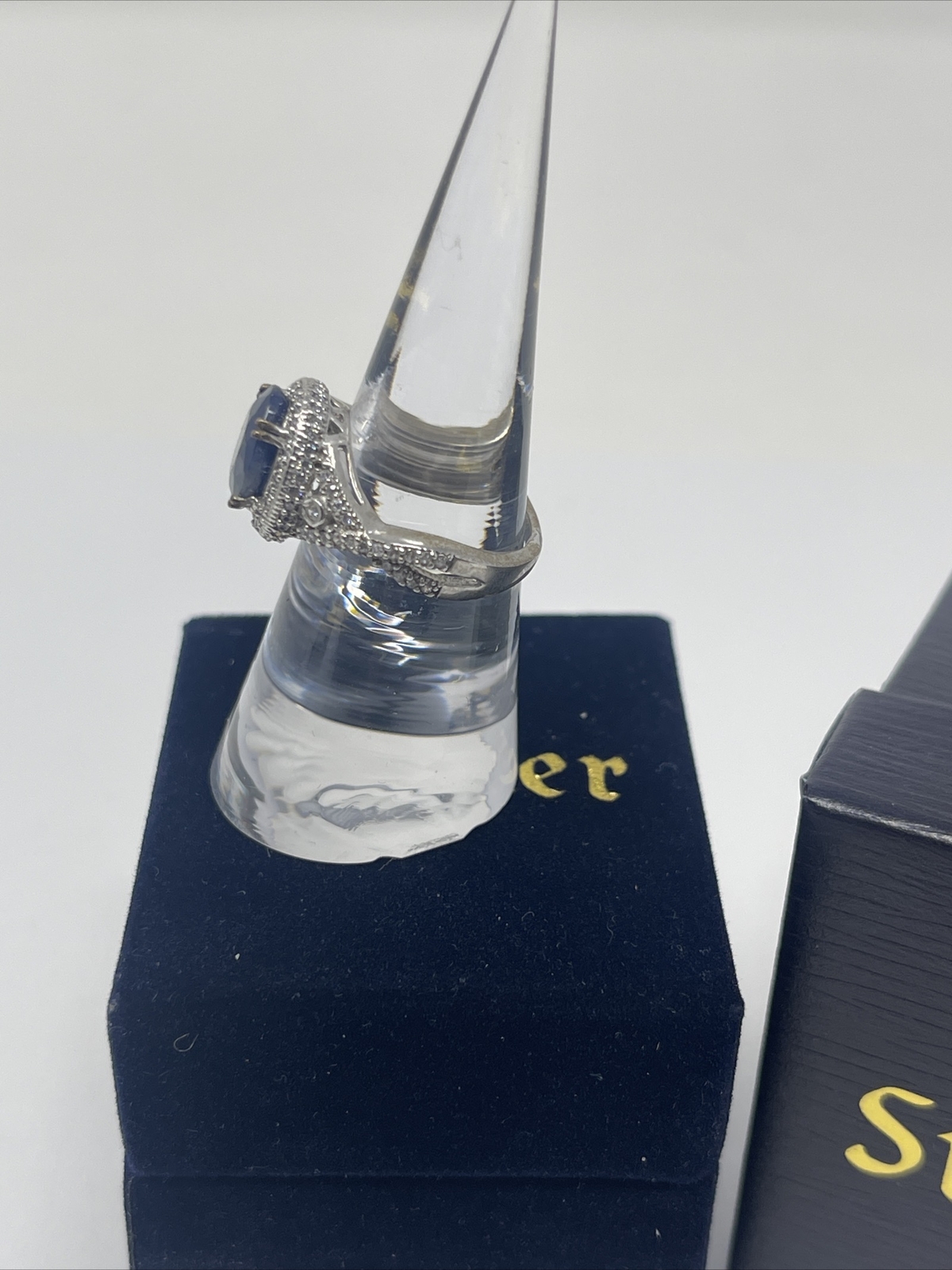 Stauer Sterling Silver Bombshell Blue Sapphire Ri… - image 4