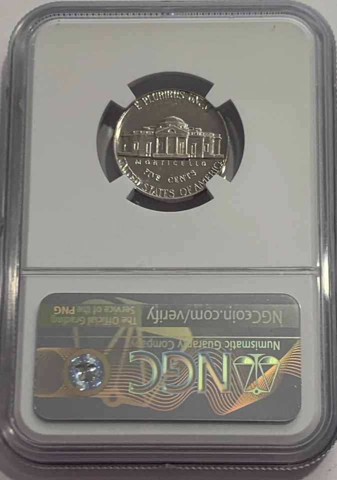 1975 S NGC PF69 Cameo Proof Thomas Jefferson Nickel   5c Pop 44 Portrait Label - Image 2 of 3