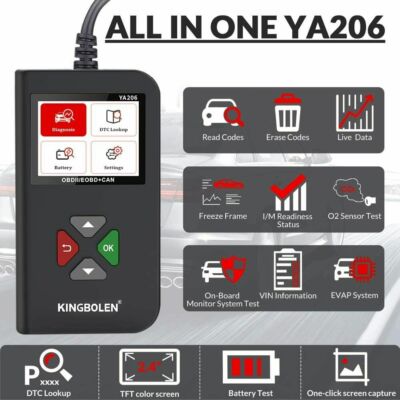 KINGBOLEN OBD2 Enhanced Code Scanner YA-206 Code Reader, Car Engine .......