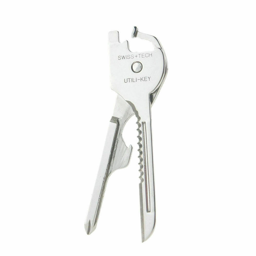 Stainless Steel 6 In 1 Swiss+Tech Utili-Key Keyring Keychain