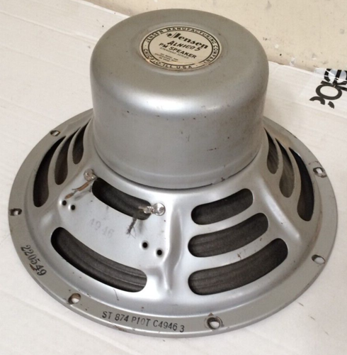 VINTAGE 10" JENSEN ALNICO 5 Altoparlanti 2,5 Ohm PA Altoparlante 220549 USA - Foto 4 di 4