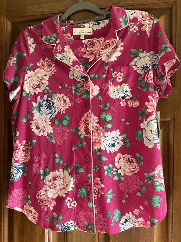 Pigiama Donna Karen Neuburger Taglia PM - Collezione Rose Avorio E Rosa - Cotone E Poliestere