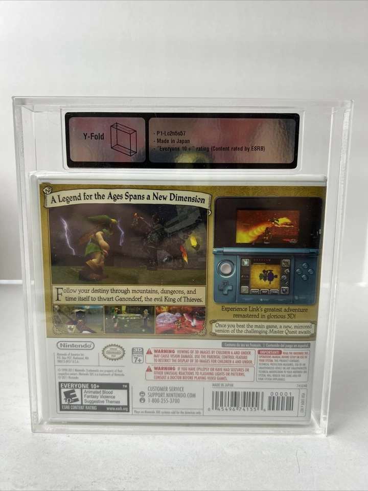 The Legend Of Zelda Ocarina Of Time 3D Nintendo 3DS Graded Game 96 Player Gradin - Image 2 of 4