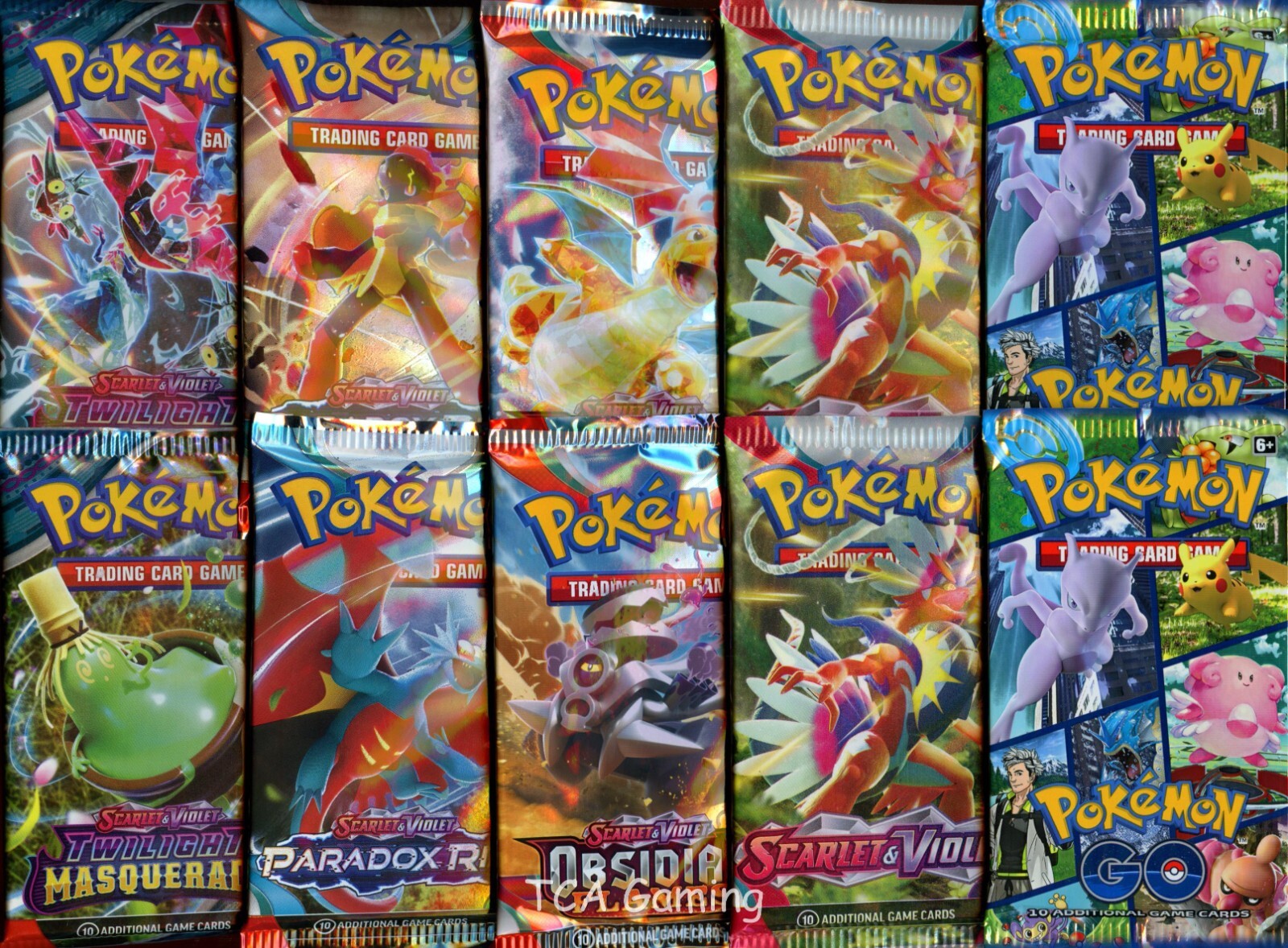 10x Pokemon Booster Pack Lot - AUTHENTIC, UNWEIGHED, & SEALED Cards