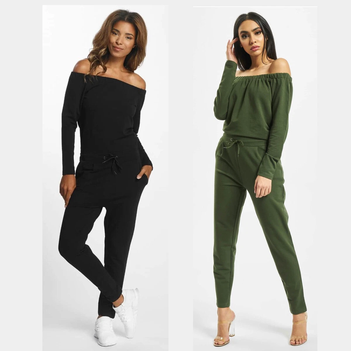 DEF Jumpsuit Jumpsuit One Piece Off Shoulder Cotton Couchwear Ladies Comfy