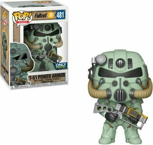 Exclusivo Fallout 76 T-51 Potencia Armour 9.5Cm Pop Vinyl Figura Funko 481Gb
