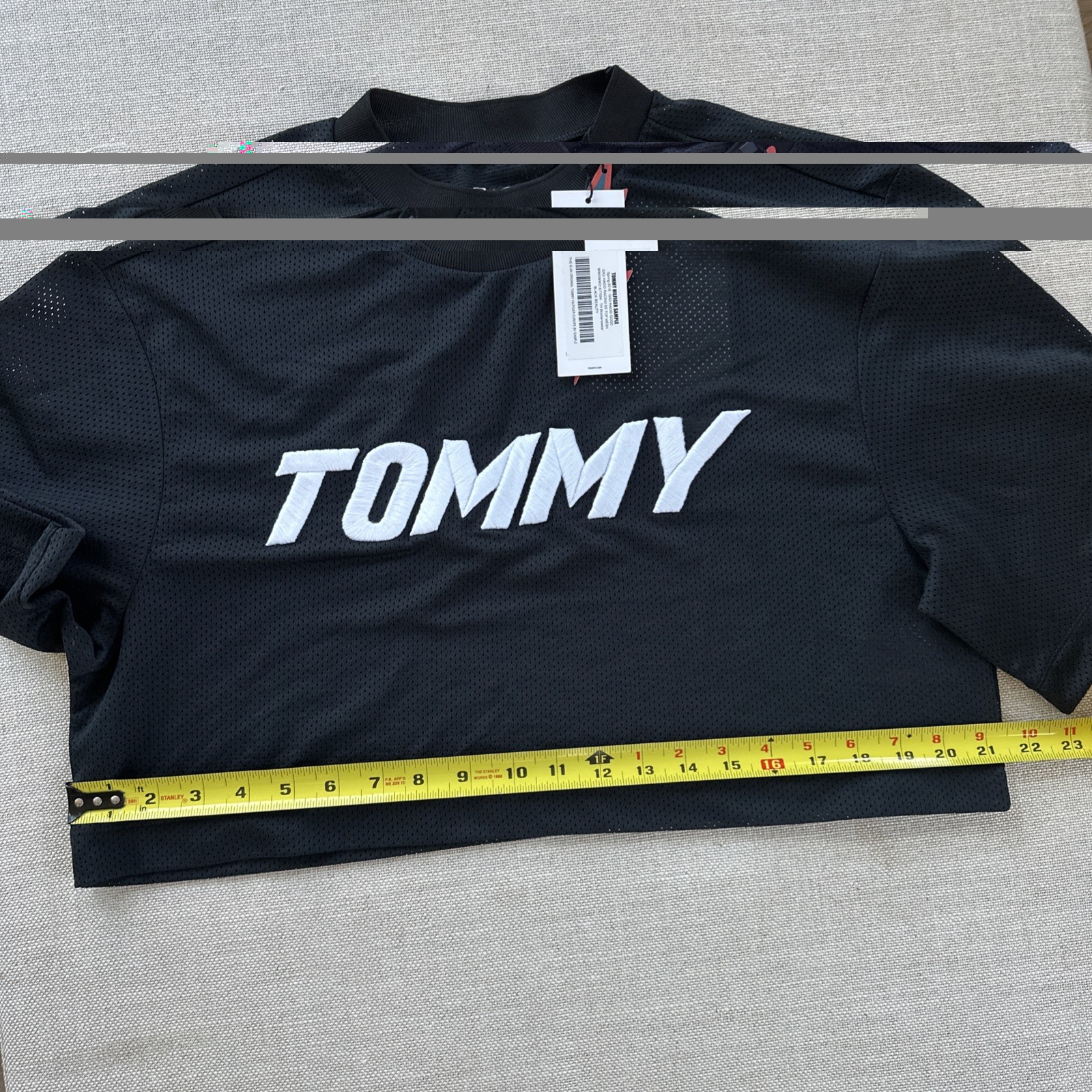 Tommy Hilfiger x Gigi Hadid Racing SS Mesh Crop Top Sample NWT Black Women’s S image 8