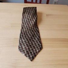 J Garcia Estate 100% Silk Tie Geometric Design Made In USA Classic