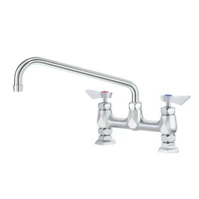 Krowne DX-912 Diamond Series 8'' Off Center Deck Mount Faucet w/ 12'' Spout