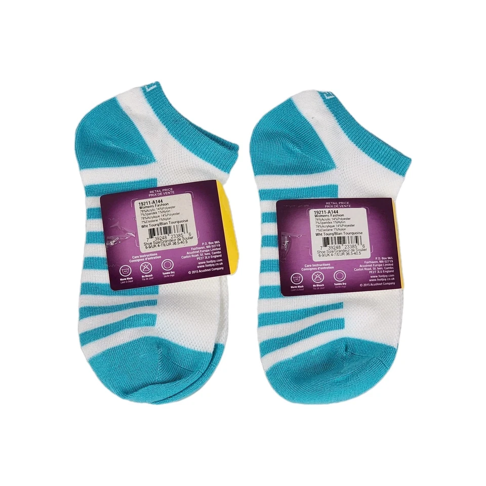 NOVO 2 pares de meias femininas FootJoy FJ Pro Dry tamanho 6 - 9 leve #1 meia de golfe - Imagem 2 de 3