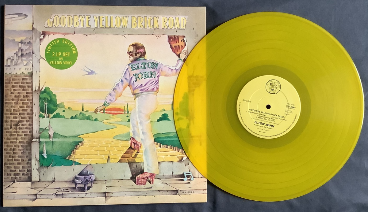 ELTON JOHN GOODBYE YELLOW BRICK ROAD YELLOW VINYL DJE20991 LONDON