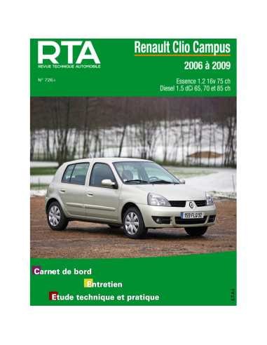 Revue technique Renault Clio Campus 2 phase 1 de 2006 à 2009 - RTA B726