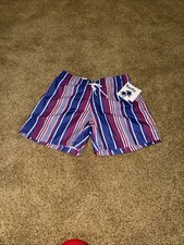 Men s Trunks Surf Swim Co Size M Patriot Stripe 28 W 5 Inseam Swim Shorts NWT