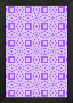 Lila geometrisches Muster gerahmtes Wandbild Poster Leinwanddruck Bild