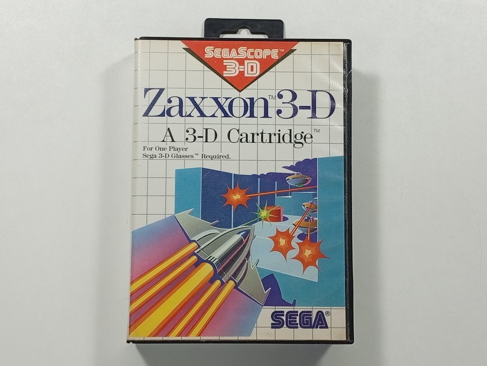 ZAXXON 3-D SEGA MASTER SYSTEM (MS) PAL-EURO (COMPLETE - BOX DAMAGE)