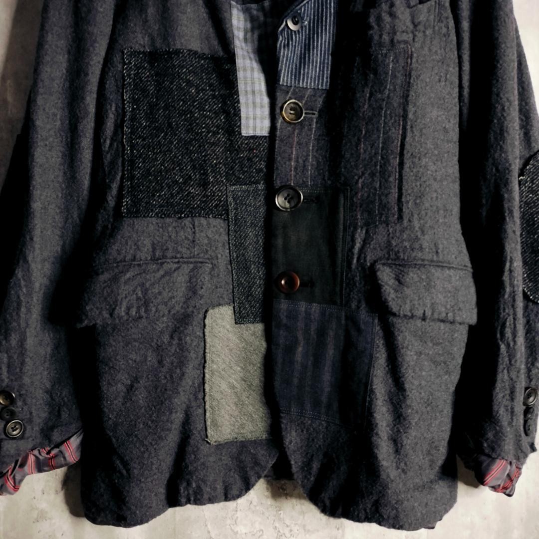 USED JUNYA WATANABE MAN FULLED PATCHWORK TAILORED… - image 5