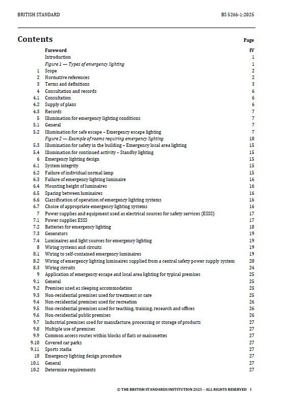 BS 5266-1:2025 Emergency Lighting - Part 1: CoP Emergency lighting of premises - Image 3 of 4
