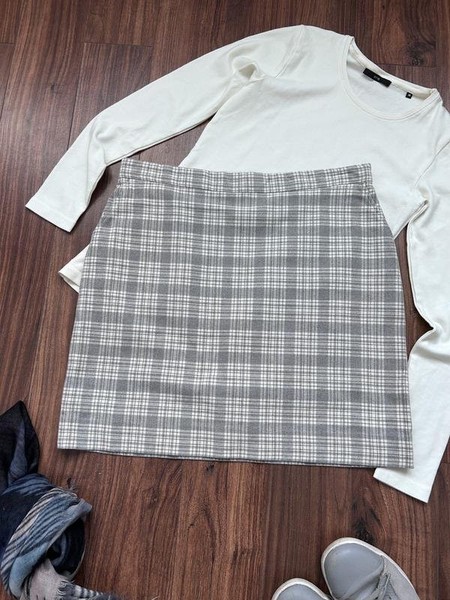 Women Gant Skirt Grey Cotton M
