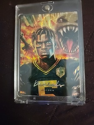 Jayden Daniels 2024 Anime of Sport Manga Swag Cartoon Yellow Refractor 1/1
