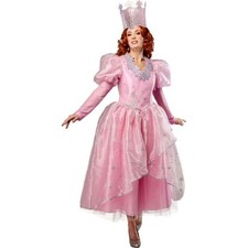 Wizard of Oz Glinda Adult Premium Costume with Crown Pink Size Large