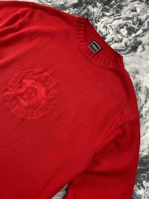Vintage Versace Jeans Couture Medusa Knit Sweater 90s Big Logo Men