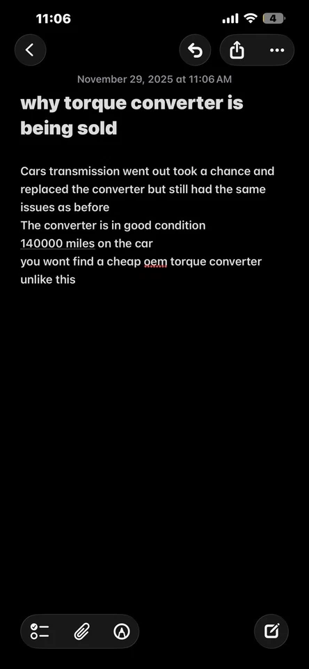 Fabricante de equipamento original 01-05 Honda Civic conversor de torque 1.7 140000 funciona como novo - Imagem 3 de 3