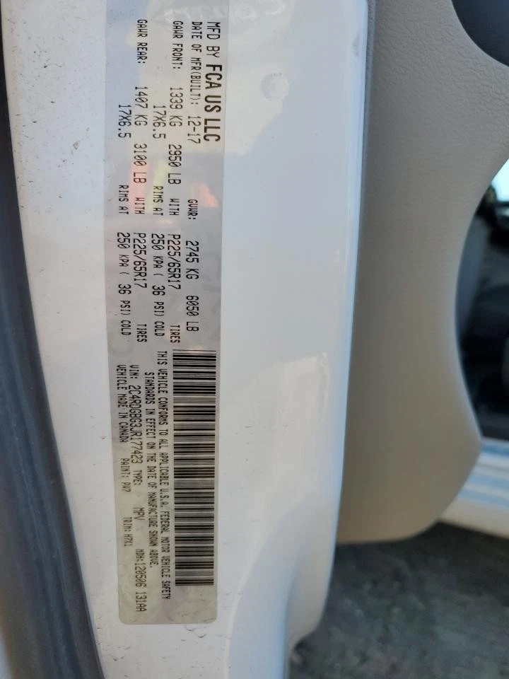 Used Radiator fits: 2018 Dodge Caravan heavy duty cooling Grade B Foto 4 de 4