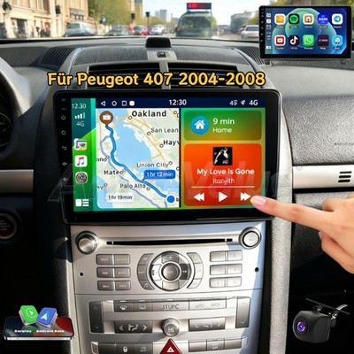 Für Peugeot 407 2004-2008 Carplay Android 14 Autoradio GPS NAVI WIFI FM BT 64GB