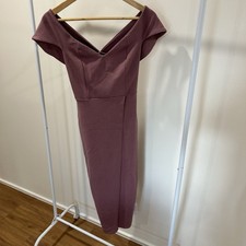 Boohoo Night Plum Dress Bodycon Formal  Evening Glam Fashion Party Wedding