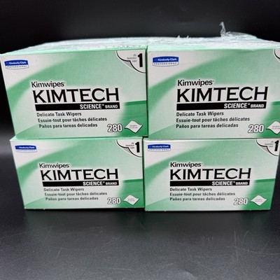 Kimwipes Delicate Task Wipes Tissue Kimtech Wipe Science Kimberly 34120, 4 Boxes
