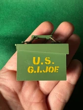 VINTAGE 1964 GI JOE --  ORIGINAL GREEN AMMO BOX WITH YELLOW STENCIL : NICE ONE