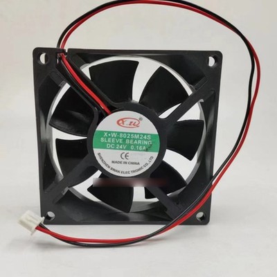 1 PCS New XW X.W-8025M24S DC24V 0.16A 2 wire cooling fan #qm