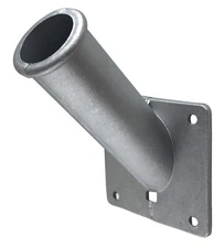 Aluminum Flag Pole Bracket Mount - Fits Most 1.25 Inch Flag Poles - Gray