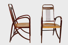 Josef HOFFMANN (1878 - 1957) for THONET: Pair of armchairs