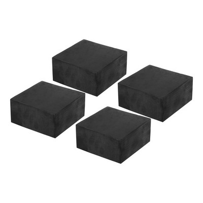 4Pcs Square Vibration Isolation Mats 3.94 '' x 3.94 '' x 2'', Black