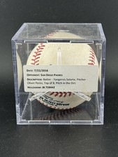 MLB Game Used Baseball Padres Nationals Yangervis Solarte Oliver Perez 7/22/2016