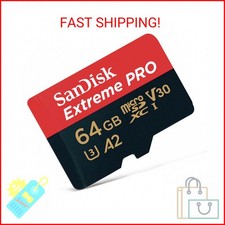 SanDisk Extreme Pro MicroSDXC UHS-I U3 A2 V30 64GB Adapter