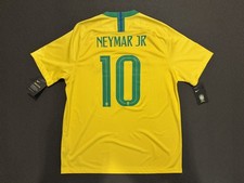 Neymar Jr #10 Brazil 2018 World Cup Home Jersey Nike Yellow Size XL BNWT