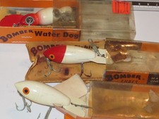 Lot of 3 Bomber Waterdog Original / Torpedo Topwater Lures