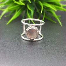 925 Sterling Silver Plated 10x10mm Round Bezel Cup Ring Blank DIY Handmade Gift