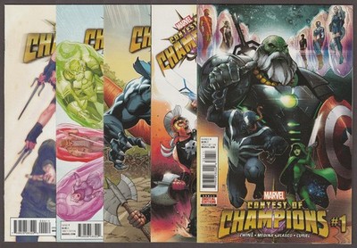 CONTEST of CHAMPIONS #1-4 (2015) 1st WHITE FOX / Lof of 5 Book (9.2 -9.4)