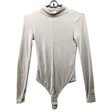 Uniqlo Alexander Wang Heattech Extra Warm Bodysuit Womens XS Mock Neck Gray