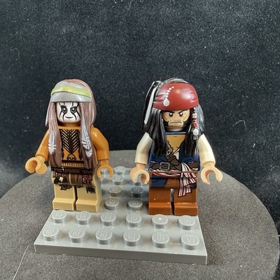 Johnny Depp LEGO Figurines Lot Of 2 Tonto And Jack Sparrow