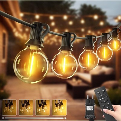 Lichterkette Außen mit Fernbedienung & Timer, Dimmbar LED Outdoor 10m