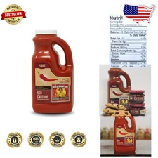 Pure Cayenne Pepper Puree 64oz - Authentic Heat, No Waste, Pro Kitchen