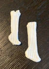 Vintage Ken in Switzerland Pair of White Socks Only Ribbed 1964 Barbie Ken Dolls